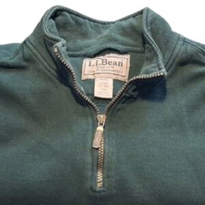 Vintage L.L. Bean Quarter Zip Dark Green Sweatshirt Men's L